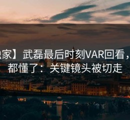 【独家】武磊最后时刻VAR回看，球迷都懂了：关键镜头被切走