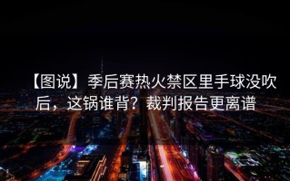【图说】季后赛热火禁区里手球没吹后，这锅谁背？裁判报告更离谱