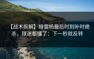 【战术拆解】特雷杨最后时刻补时绝杀，球迷都懂了：下一秒就反转