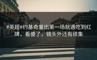 #英超#约基奇复出第一场就遇吃到红牌，看傻了，镜头外还有续集