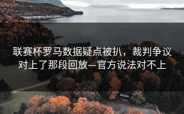 联赛杯罗马数据疑点被扒，裁判争议对上了那段回放—官方说法对不上-第1张图片-开云体育中国体育官网 - 联赛资讯