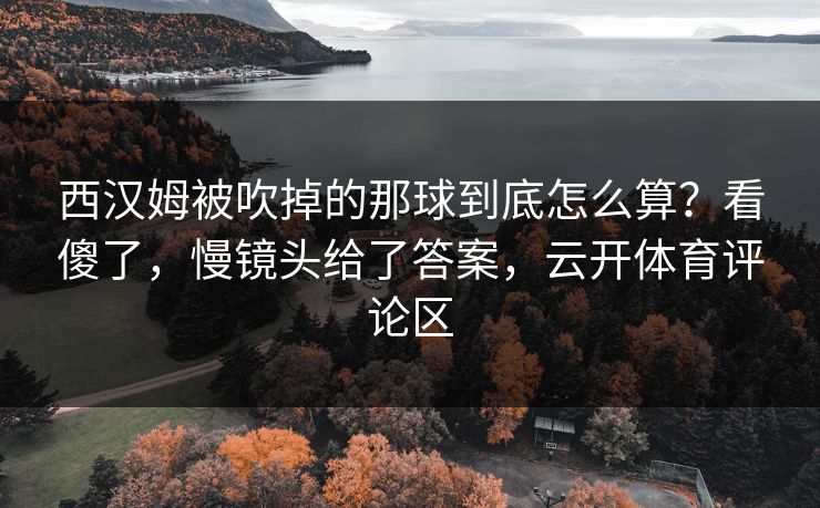 西汉姆被吹掉的那球到底怎么算?看傻了,慢镜头给了答案,云开体育评论区-第1张图片-开云体育中国体育官网 - 联赛资讯 西汉姆被吹掉的那球到底怎么算?看傻了,慢镜头给了答案,云开体育评论区-第1张图片-开云体育中国体育官网 - 联赛资讯