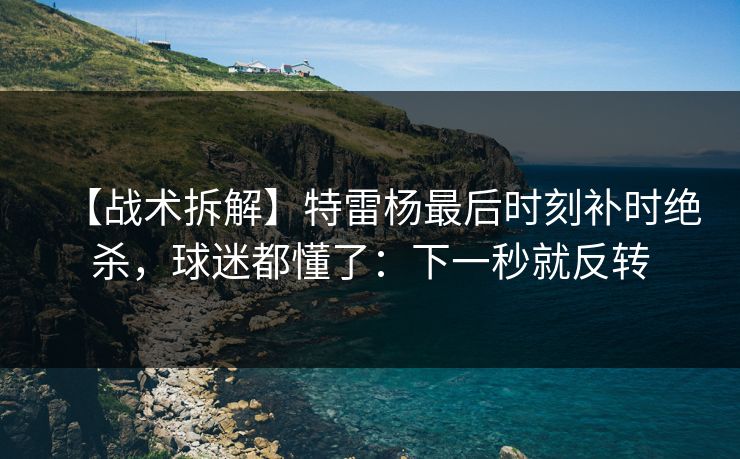 【战术拆解】特雷杨最后时刻补时绝杀，球迷都懂了：下一秒就反转-第1张图片-开云体育中国体育官网 - 联赛资讯