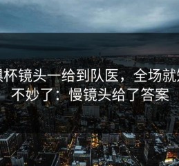 世俱杯镜头一给到队医，全场就知道不妙了：慢镜头给了答案