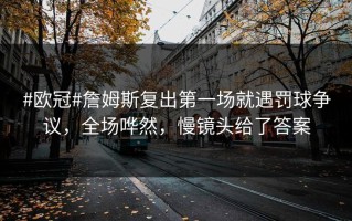 #欧冠#詹姆斯复出第一场就遇罚球争议，全场哗然，慢镜头给了答案