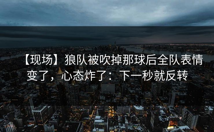 【现场】狼队被吹掉那球后全队表情变了，心态炸了：下一秒就反转-第1张图片-开云体育中国体育官网 - 联赛资讯