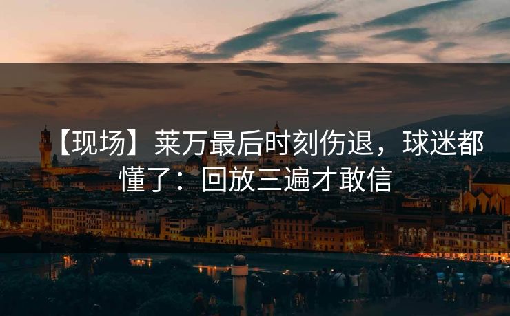 【现场】莱万最后时刻伤退，球迷都懂了：回放三遍才敢信-第1张图片-开云体育中国体育官网 - 联赛资讯
